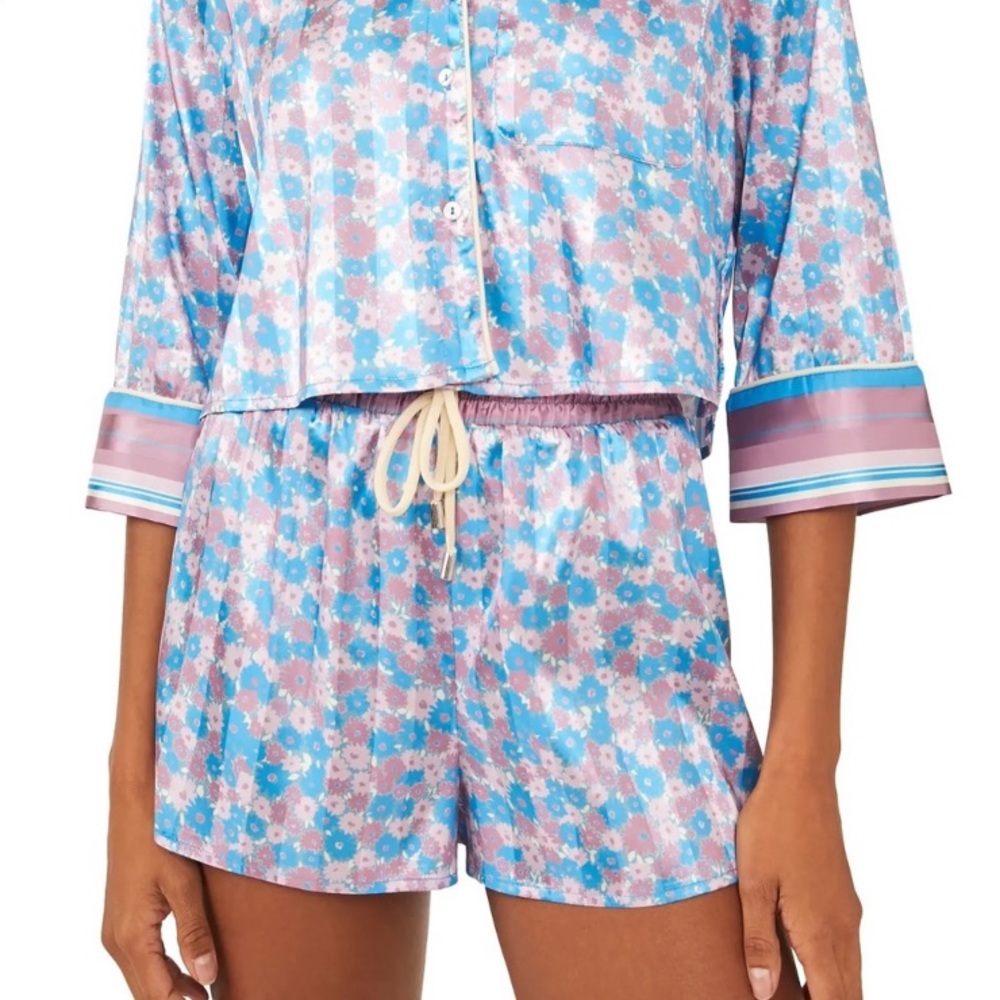 Free People Pillow Talk Silky Satin PJ Pajama Set NEW WITH TAGS - Picture 6 of 15